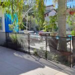 Cerca de piscina removível ProtectPool instalada em piso de alvenaria no Campeche Florianópolis